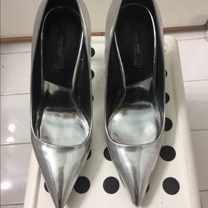 Zara silver heels